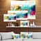 Designart - Brush Stroke Colorful Oil Painting - Contemporary Painting Print on Wrapped Canvas